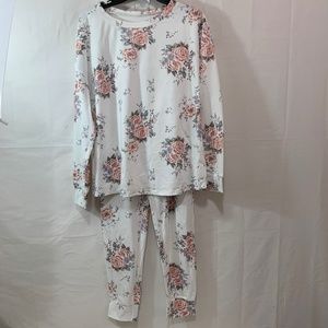 Womens New Floral 2-Piece Sweatshirt & Joggers in Small